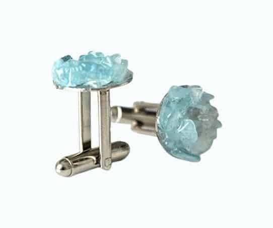 Raw Aquamarine Cufflinks