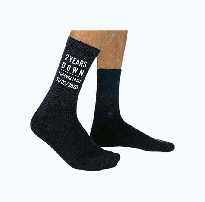 Personalized 2nd Anniversary Socks