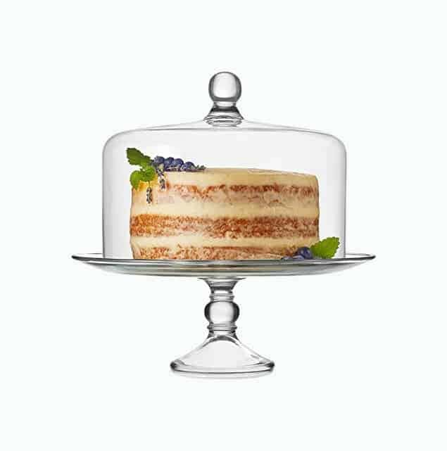 Glass Cake Stand with Dome