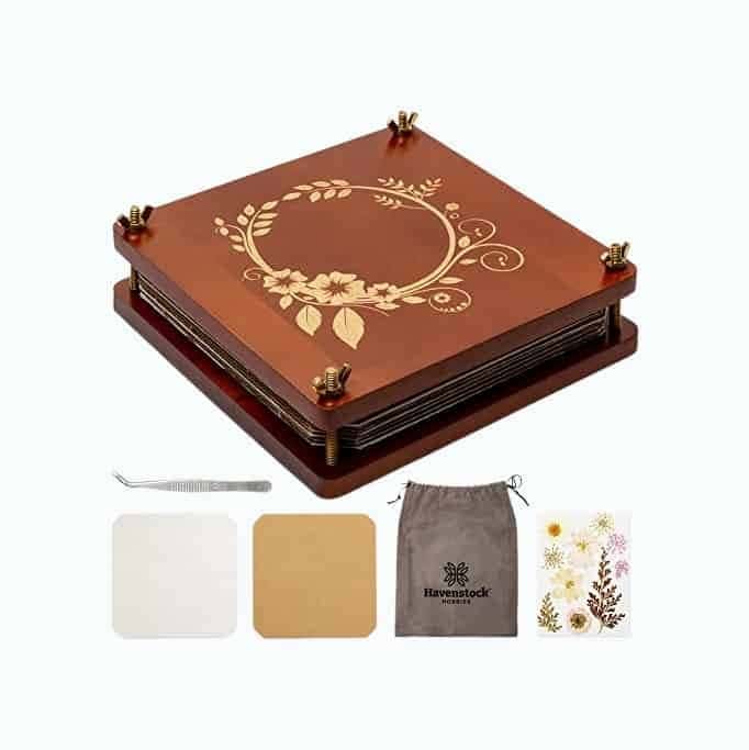 Large Wooden Flower Pressing Kit