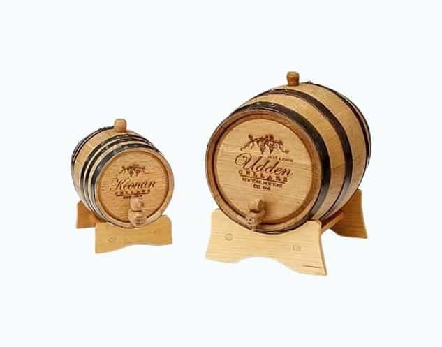 Personalized Wine Barrel Hanging Bar