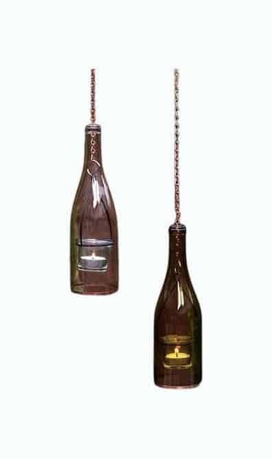 Wine Bottle Lantern