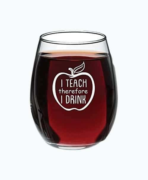 Teacher Stemless Wine Glass