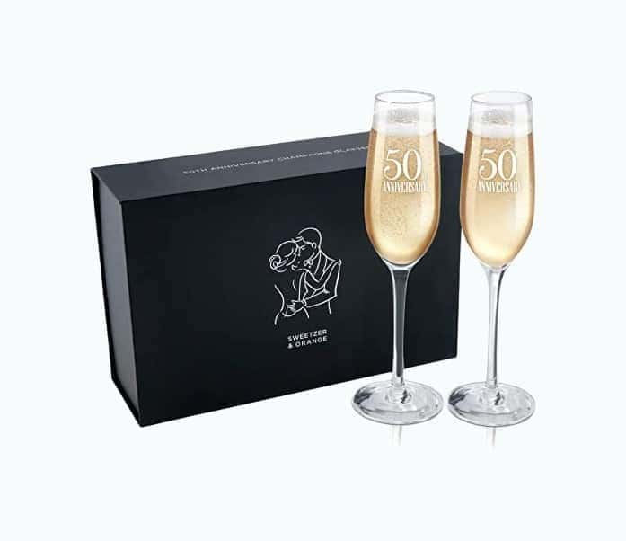 50th Anniversary Champagne Flutes