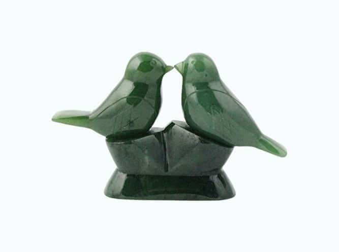 Canadian Nephrite Jade Love Birds