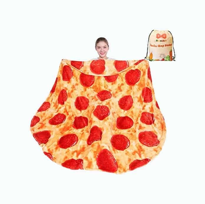 Double-Sided Pepperoni Pizza Blanket