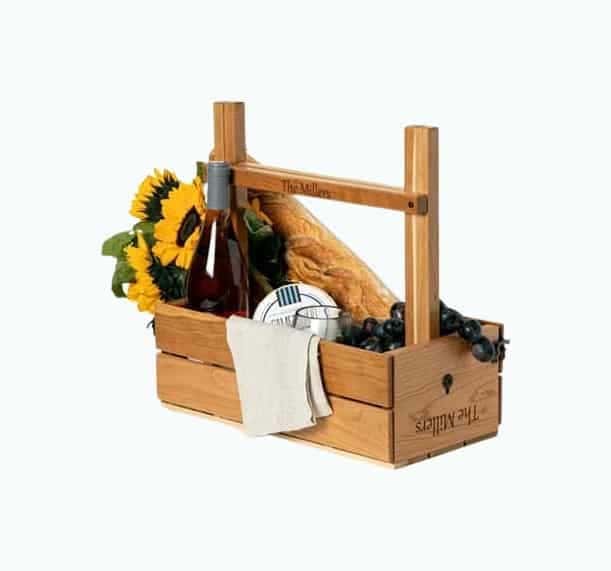 Personalized Picnic Wine Carrier