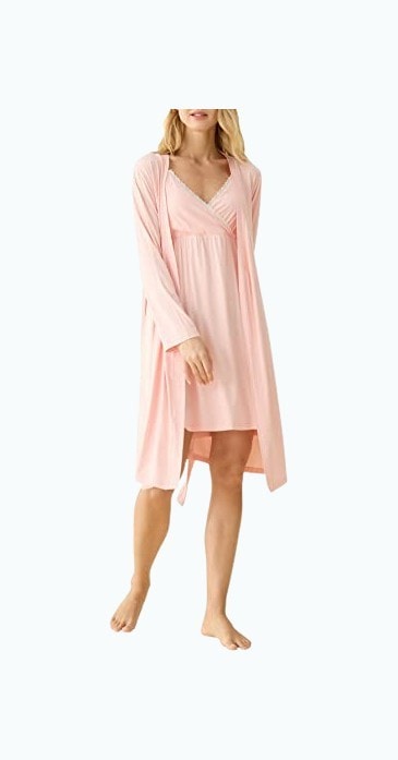 Nursing Nightgown and Robe Set