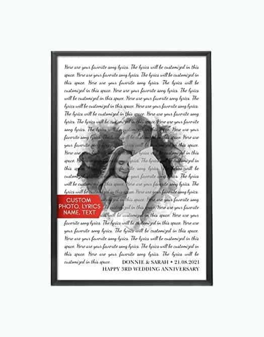 Personalized Lyrics Wall Art