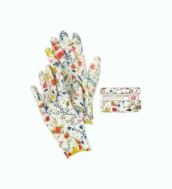 Floral-Printed Glove Spa Gift Set