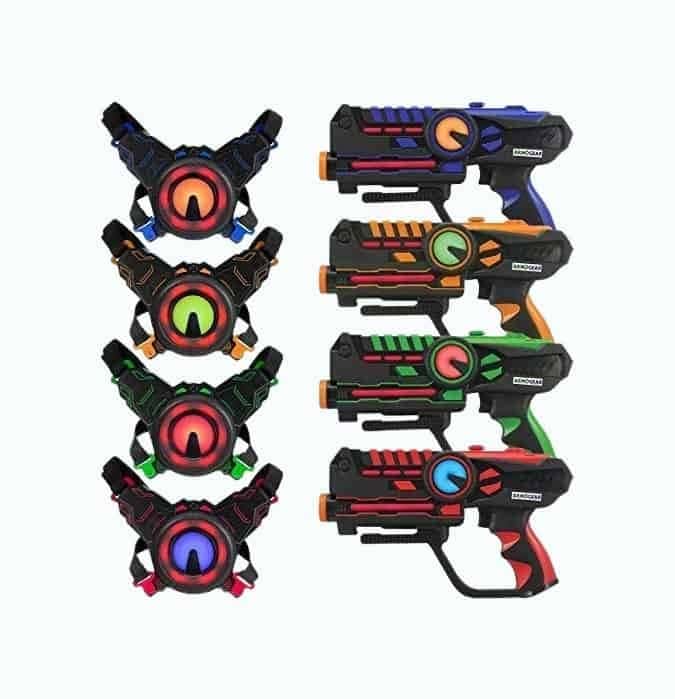 Laser Tag Guns with Vests Set of 4