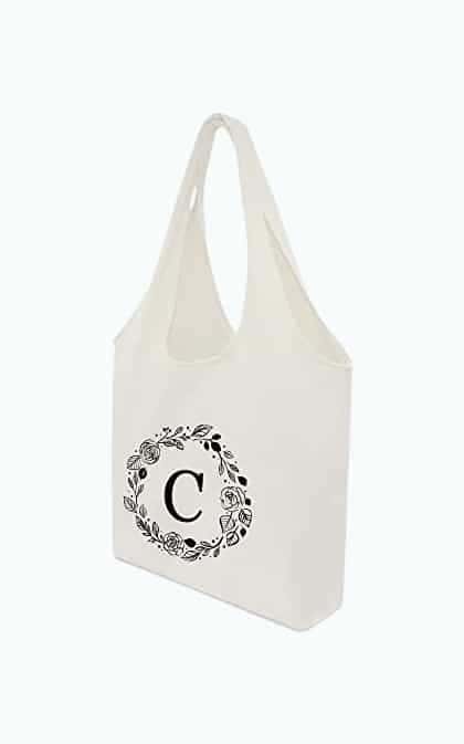 Personalized Initial Tote Bag