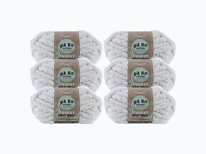 Lion Brand Chunky Knit Yarn Husk