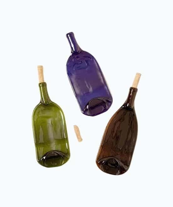 Recycled Wine Bottle Platter with Spreader