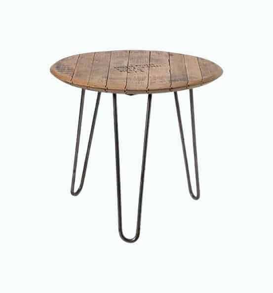 Whiskey Barrel Side Table