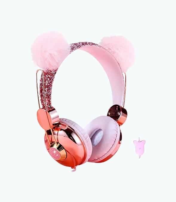 Cute Bear Wired Headphones