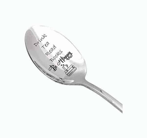 Drink Tea Read Books Spoon Gift For Tea Lover