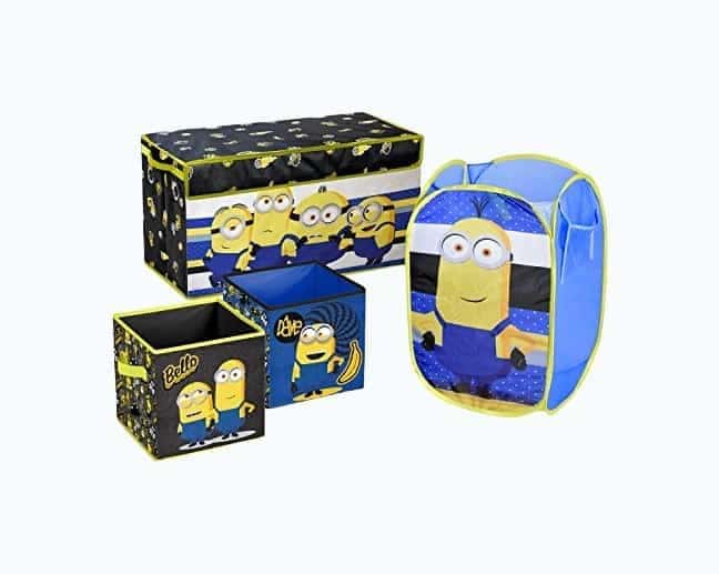 Minions 4 Piece Storage Set with Collapsible Trunk