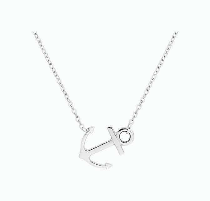 Stainless Steel Sideways Anchor Pendant