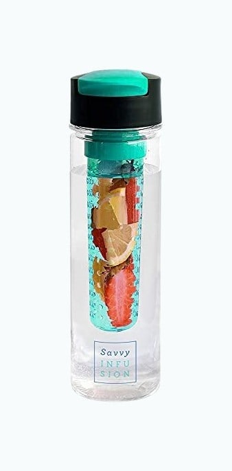 Flip Top Fruit Infuser Water Bottle