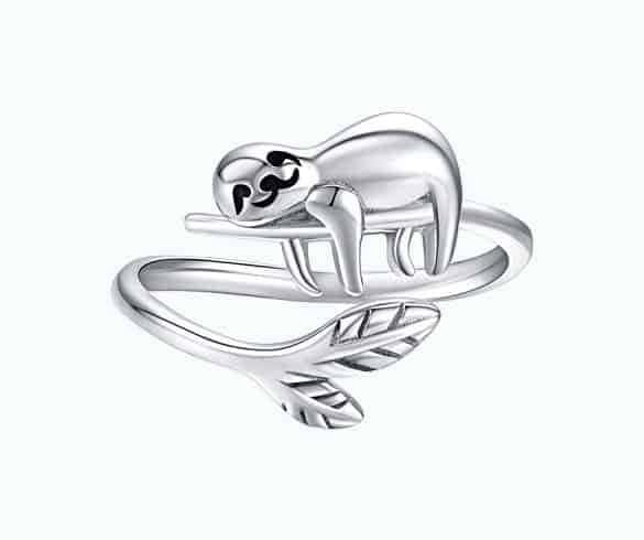 Adjustable Sterling Silver Sloth Ring