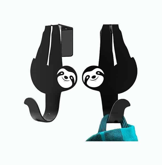 Sloth Over The Cabinet Door Hooks- 2 Pack