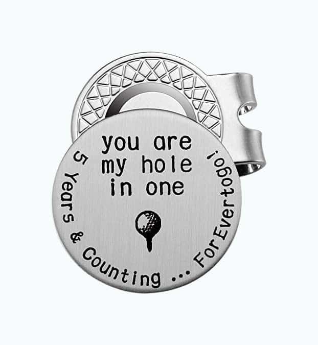 5th Year Anniversary Ball Marker Golf Gifts