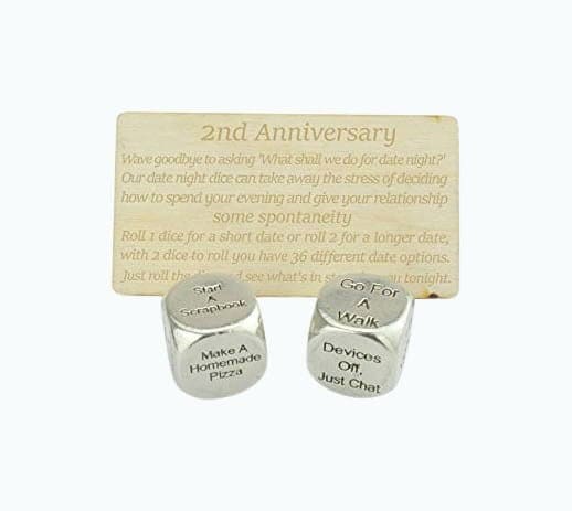 2nd Anniversary Date Night Dice