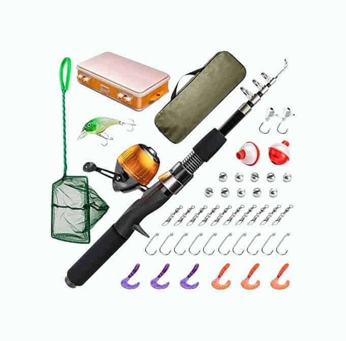 Kids Fishing Pole and Tackle Box