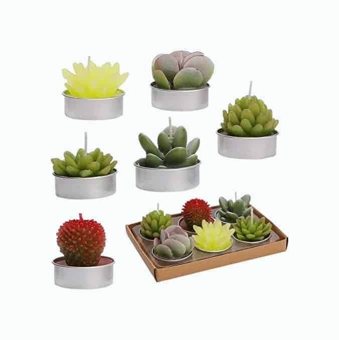 Cactus Tealight Candle Set