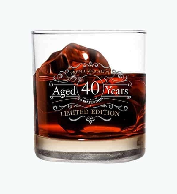 40th Birthday Whiskey Glass