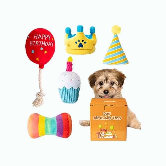 Birthday Puppy Toys Set