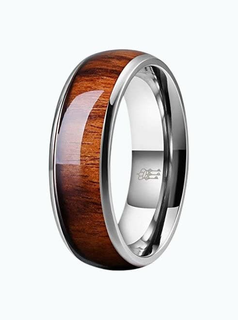 Titanium/Tungsten Wedding Band