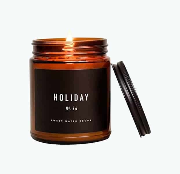 Festive Holiday Candle