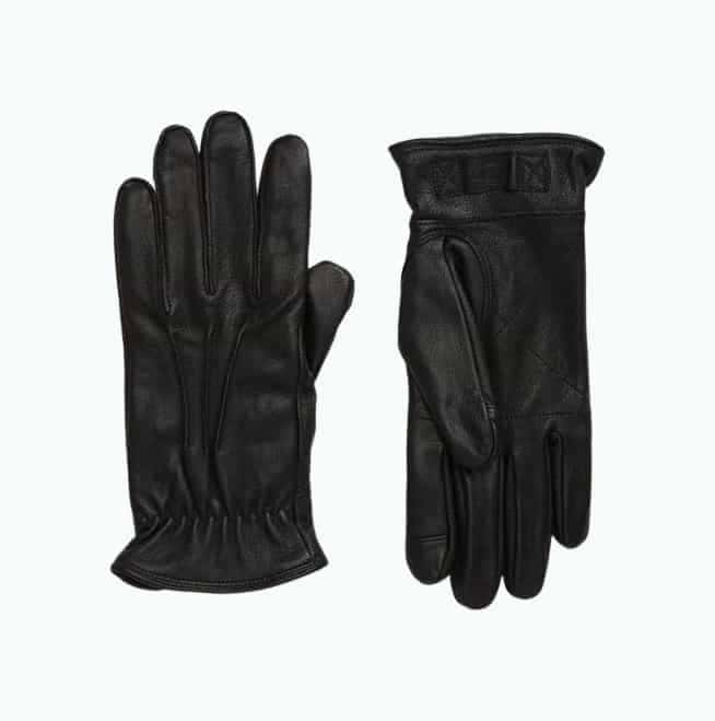 Three-Point Leather Tech Gloves