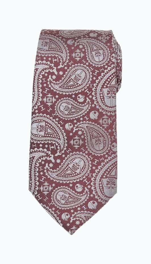 Darth Vader Red Paisley Silk Tie