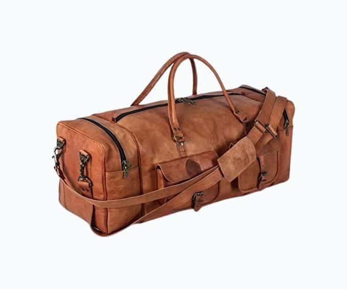 32-Inch Leather Duffel Bag