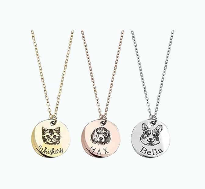 Handmade Pet Portrait Necklace