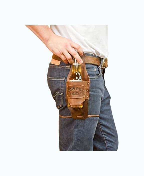 Leather Cowboy Buzy Beer Holster