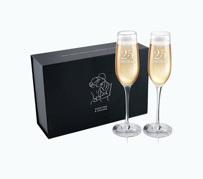 25th Anniversary Champagne Flute Set