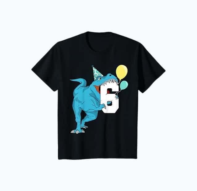 Dinosaur 6th Birthday T-Shirt