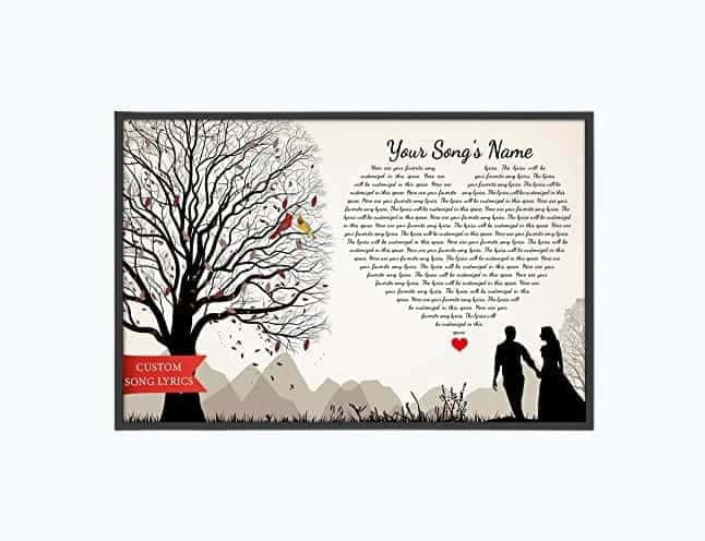 Personalized Music Lyrics Print