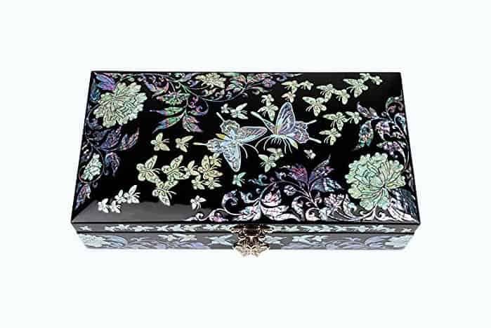 Pearl Butterfly Jewelry Box