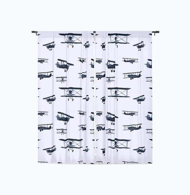 Retro Airplanes Curtain