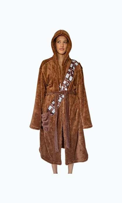 Chewbacca Hooded Bathrobe With Belted Tie