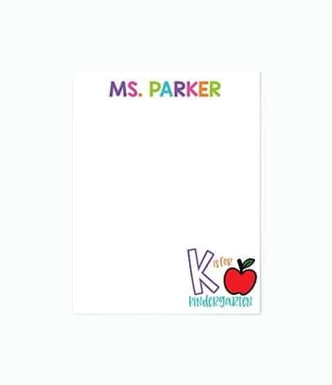 Personalized Teacher Notepad