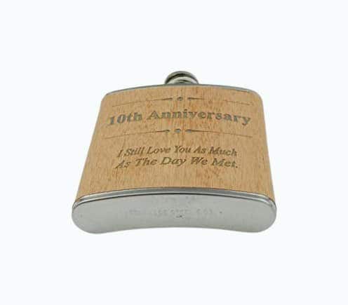 10th Anniversary Hip Flask