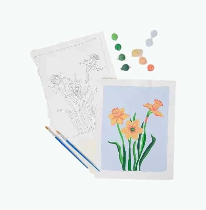 Flower Paint-By-Number Kit