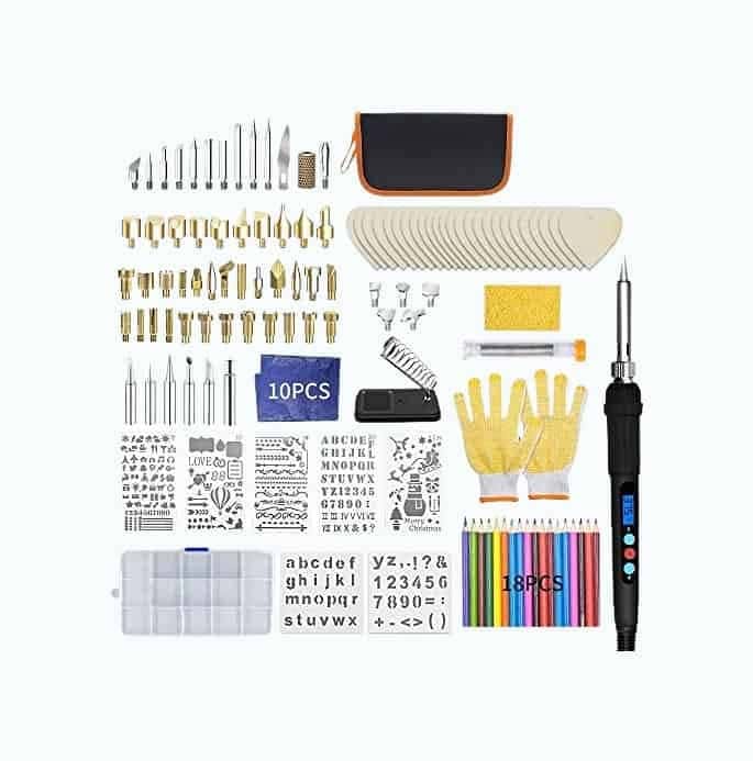 128 Pieces Wood Burning Kit