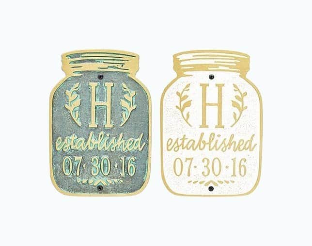 Mason Jar Home Plaque